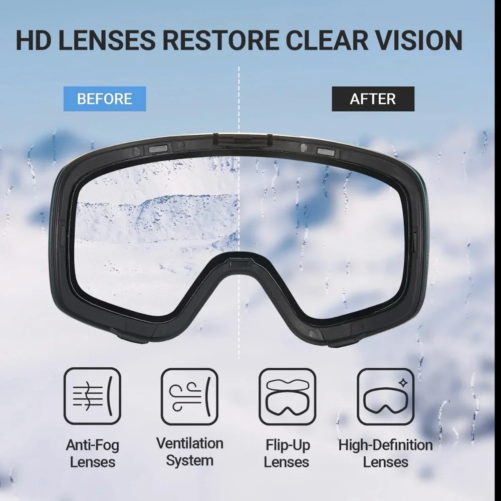 Nanend OTG Ski Goggles Magnetic